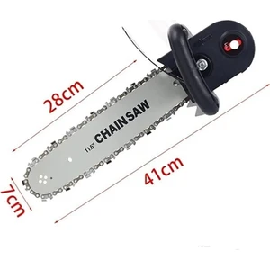 Avuç Taşlama Makinası İçin Zincirli Testere Aparatı 35 cm Spirale Takılan Ağaç Kesme