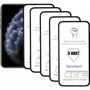 Apple iPhone 11 Pro ile Uyumlu Ekran Koruyucu Tam Kaplayan 5li Set
