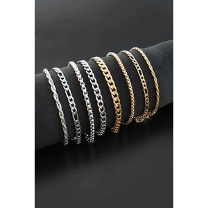The Collection 8'li Bileklik Seti (Gümüş Gold Renk Bileklik Seti)