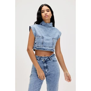Bad Bear Veronica Blue Kadın Denim Crop
