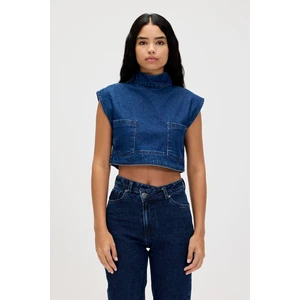 Bad Bear Veronica Indigo Mavi Kadın Denim Crop