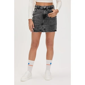 Bad Bear Vendy Siyah Denim Etek