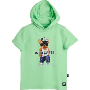Bad Bear Mood Yeşil Çocuk Baskılı Hoodie Sweatshirt
