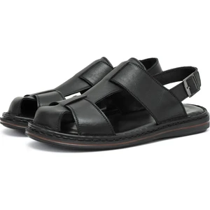 Messina Hakiki Deri Erkek Sandaleti, Hakiki Deri Sandalet, Ortopedik Taban Sandalet, Hafif Deri Sandalet