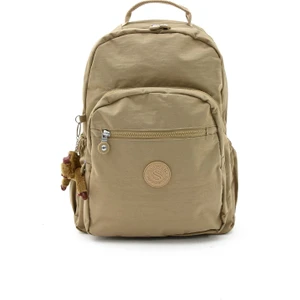 Suya Dayanıklı Krinkıl Kumaş Çok Gözlü Büyük  Boy Laptop Okul ve Sırt Çantası