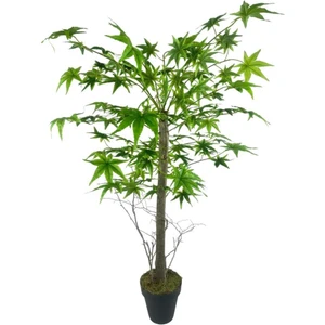 Yapay Ağaç Yeşil Japon Akçaağacı 100X70CM Siyah Plastik Saksılı