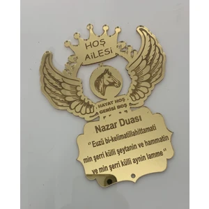 Kişiye Özel Araba Süsü Pleksi Dikiz Aynası Süsü Nazar Duası