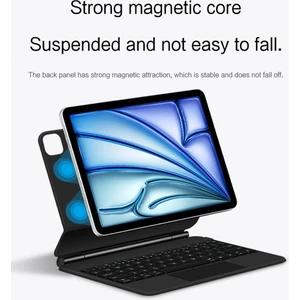 Ipad Pro 11 Inç M4 Çipli 2024 Uyumlu Magic Keyboard Touchpad Işıklı Klavyeli Kılıf
