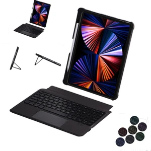 Ipad Pro 13 Inç M4 Çipli 7. Nesil Uyumlu Klavye Mag Touchpad Klavyeli Standlı Kılıf