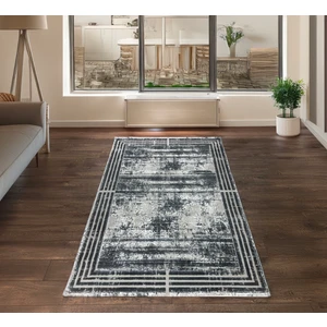 Laura 4 Metrekare 150x230cm Antrasit Renk Akrilik Iplik Saçaksız Makine Dokuma Halı Salon Oturma Yatak Odası Mutfak Halısı
