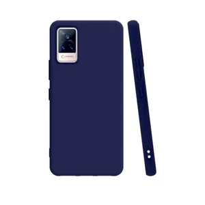 Cepte Aksesuar Vivo V21E Uyumlu Kılıf Kamera Korumalı Silikon Zore Biye Arka Kapak