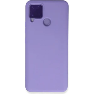 Cepte Aksesuar Realme C15 Uyumlu Kılıf Kamera Korumalı Silikon Zore Biye Arka Kapak