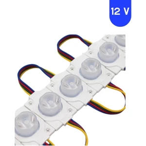 12 Volt 1.5 Watt Tek Lensli Rgb 3030 LED Modül IP65 10 Adet Modül