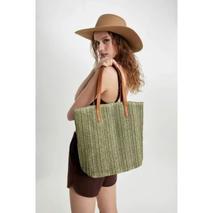 Kadın Büyük Hasır Çapraz Çanta W7294AZNS