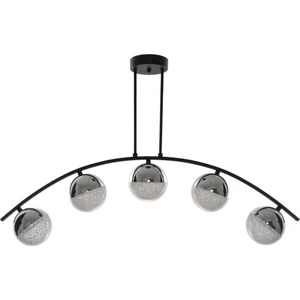 Fer Avize Le-Man Modern Tasarım Krom Kasa Yemek Masası Üstü - Salon 5li LED Avize