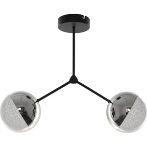 Fer Avize Focus Modern Tasarım Salon Mutfak - Cafe - Hol - Yatak Odası Krom Renk  2 Li LED Avize