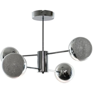 Fer Avize Oscar Modern Lüks Tasarım Krom Renk Kasa - Salon - Mutfak - Yatak Odası LED 4'lü Avize