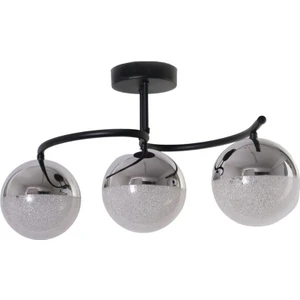 Fer Avize Fuji Modern Dekoratif Siyah Renk Salon - Mutfak - Yatak Odası 3 Lü LED Avize