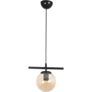 Fer Avize Ekobe Modern Tasarım Cafe - Mutfak - Salon - Hol Siyah Renk Bal Camlı Tekli Avize