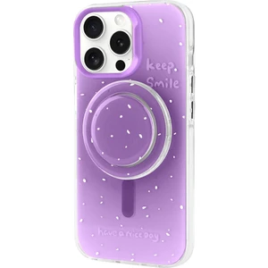 PineApple TR Apple iPhone 15 Pro Max Zore Magsafe Şarj Özellikli Tak-Çıkar Pop Soketli Zore Tiktok Kapak-Mor