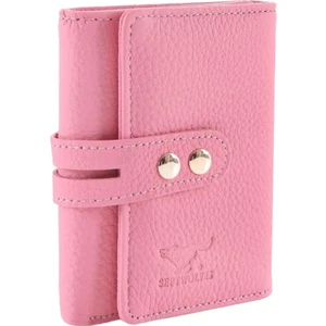 Deri Gold Detaylı Kadın Kartlık ve Cüzdan