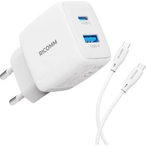25W Gan Usb-C + Usb-A Şarj Aleti iPhone & iPad & Android Uyumlu Pps Pd Hızlı Şarj Cihazı + 2 Metre Type-C 60W Şarj Kablosu