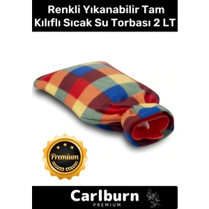 Premium Büyük Boy Kauçuk Yıkanabilir Polar Kılıflı Termofor Regl Kötü Hava Sıcak Su Torbası 2 Lt