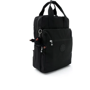 Unisex Suya Dayanıklı Krinkıl Kumaş Çok Gözlü Büyük Boy Laptop Okul ve Sırt Çantası