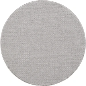 Enva Home Bukle Kilim Düz  Yumuşak Sisal Jüt Taban  Polipropilen Yuvarlak Oda Koridor Halısı Gümüş Renk