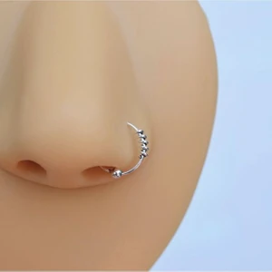 Antik Halka Model Gümüş Hızma Kıvrım Detaylı