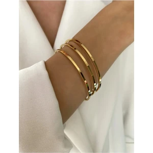 Stainless Steel Çelik Ajda Bilezik altın renk 3 adet