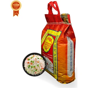 Zarrin Mehr Premium Series Daha Uzun ve Daha Iri Taneli Basmati Pirinci Sella Rice