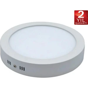 LED PANEL 12W SIVA ÜSTÜ (Beyaz Işık) Yuvarlak 6500K/1320 LÜMEN