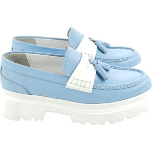 Milonek Shoes Loafer Buz Mavisi