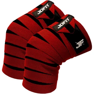 Knee Wraps / Diz Bandajı - 2'li Paket - Kırmızı-Siyah