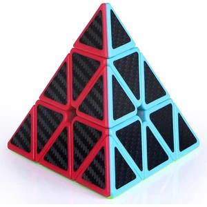 1 Pcs Pramid Cube Corbon Fiber Cube 1ADET Vıp Piramit Zeka Küpü Pramit Hız Küpü Trıangle Rubiks Cube