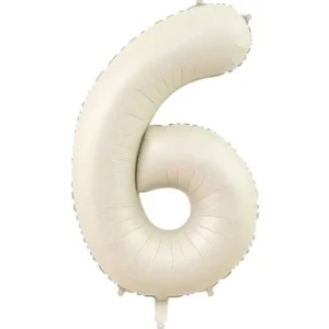 Krem 6 Aylık Rakam Yarım Yaş Balon