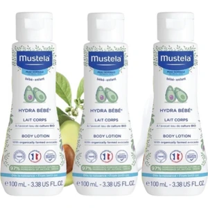 Hydra Bebe Vücut Losyonu 100 ml Mustela 3 Adet Çanta Boy