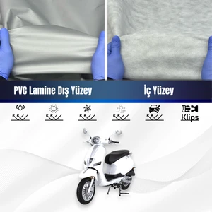 Ultra Shop Mondial 50 Wing Su Geçirmez Motosiklet Branda 4 Mevsime Uygun Motor Brandası