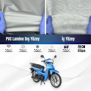 Ultra Shop Mondial 50 Sfc Su Geçirmez Motosiklet Branda 4 Mevsime Uygun Motor Brandası