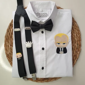 Cool Party Shop Patron Bebek Konseptli Askı Papyon Gömlek