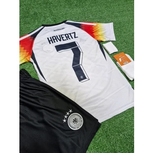 Almanya 2024/25 Yeni Sezon Kai Havertz Çocuk Forması Şort Çorap Bileklik 4'lü Set