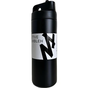 Çift Yalıtımlı Pipetli Siyah 550ML Stainless Steel Vakumlu Termos