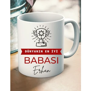 Seliness Design Babalar Gününe Özel Isim Yazılı Dünyanın En Iyi Babası Kupası Strafor Köpükle Paketlenmiş Kırılmaz Premium Kalite Kupa