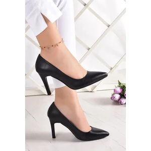 Erkan Saçmacı Gowa Siyah Vegan Klasik Stiletto