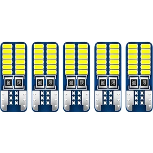 5 Adet T10 LED 24 Ledli Mini Yassı Park Plaka Tavan Bagaj Ledi