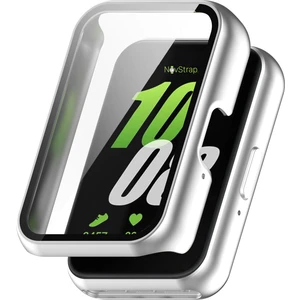 Novstrap Samsung Galaxy Fit3 ile Uyumlu Ekran Koruyucu Temperli Cam ve Kasa Koruyucu Kılıf Sert Pc