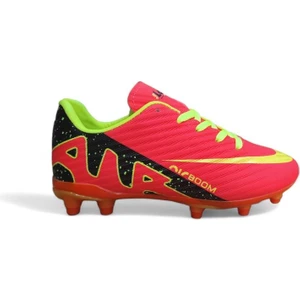 Cihan Shoes Çocuk Krampon Çim Saha Halı Saha Futbol Ayakkabısı Nar Sarı