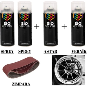 Sio Colors Jant Boya Seti Özel Yapım Akrilik Endüstriyel Sprey Boya 400 ml