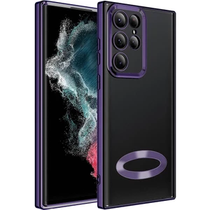 Galaxy S24 Ultra Kılıf Şık Logo Gösteren Tasarımlı Kamera Lens Korumalı Yumuşak Silikon Slot